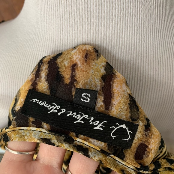 FOR LOVE & LEMONS Sheer Crop Cheetah Top Size S - Picture 3 of 3